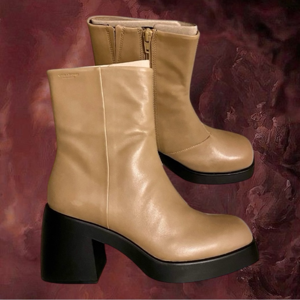 Tan Leather Ankle Boots